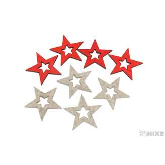 HVĚZDA 8ks 7cm*MIX BAREV