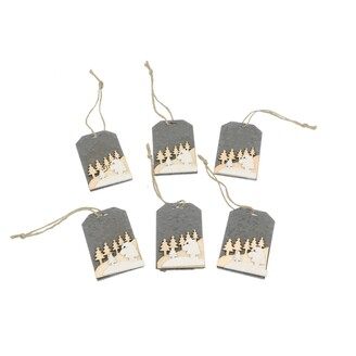 ZÁVĚS VÁNOCE D 5X8cm*6ks MIX BAREV