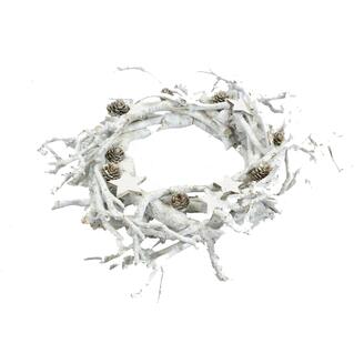 VĚNEC ZDOBENÝ 35cm*BÍLÁ