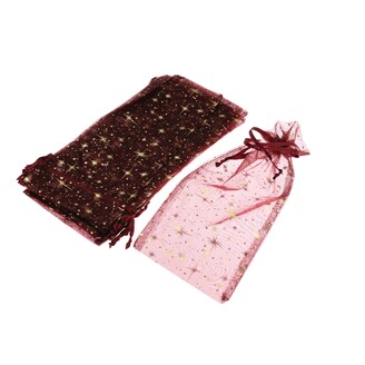 SÁČEK ORGANZA VLOČKA 14x34cm*BORDOVÁ