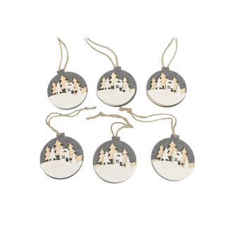 ZÁVĚS VÁNOCE D 5,5cm 6ks*MIX BAREV