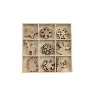 VÁNOCE D 3,5cm 36ks*PŘÍRODNÍ