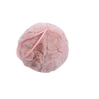 ZÁVĚS KOULE KOŽEŠINA 10cm*RŮŽOVÁ