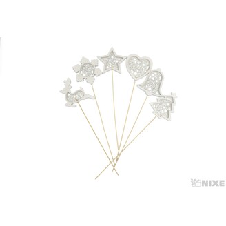 ZÁPICH D VÁNOCE 8x28cm 6ks*BÍLÁ