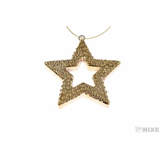 ZÁVĚS METAL HVĚZDA 7cm*ZLATÁ