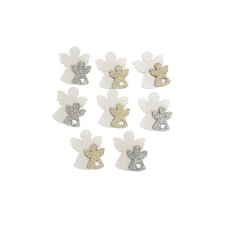 VÁNOCE NALEP. 4cm 8ks*MIX BAREV