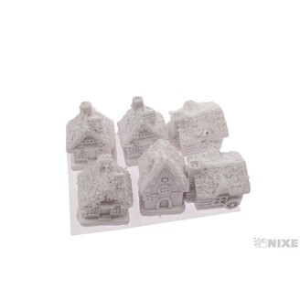 DOMEČEK NALEP 2-3cm 6ks*BÍLÁ