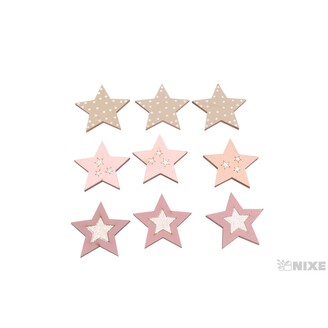 HVĚZDA D 5,5cm 18ks*MIX BAREV