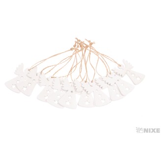 ZÁVĚS ANDĚL 4x5cm 10ks*BÍLÁ