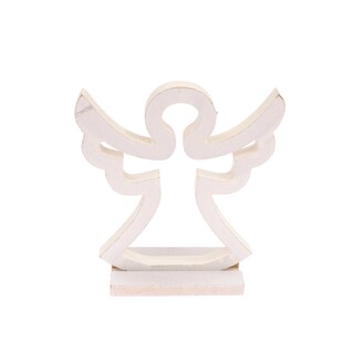 ANDĚL DŘEVO 11x13cm*BÍLÁ