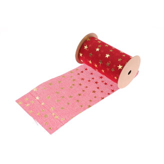 STUHA JUTA HVĚZDY 12cmx5yd*ČERVENÁ