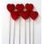 ZÁPICH SRDCE 6ks 6x26cm*ČERVENÁ