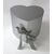 KRABICE SRDCE 23x21cm*STŘÍBRNÁ