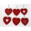 ZÁVĚS SRDCE 12cm 6ks*ČERVENÁ