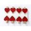 SRDCE NA KOLÍČKU 2,5x3,5cm 8ks*ČERVENÁ