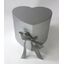 KRABICE SRDCE 23x21cm*STŘÍBRNÁ
