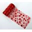 ORGANZA SRDCE TISK 12cmx10yd*ČERVENÁ