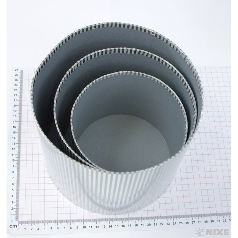 KRABICE pr. 22x19cm 18x16 15x13*STŘÍBRNÁ