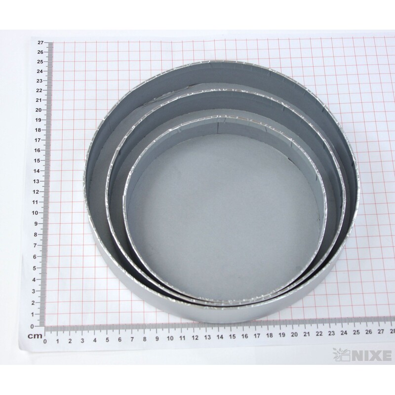 KRABICE pr. 22x19cm 18x16 15x13*STŘÍBRNÁ