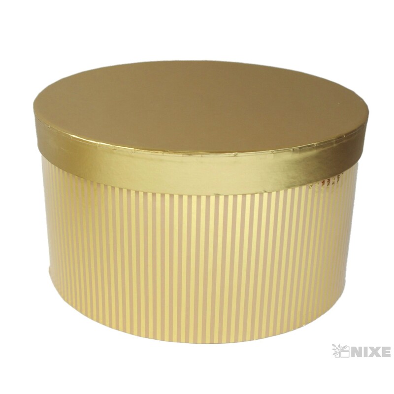 KRABICE OVÁL 3ks 24x21x15cm 22x20x13 20x18x12*ZLATÁ