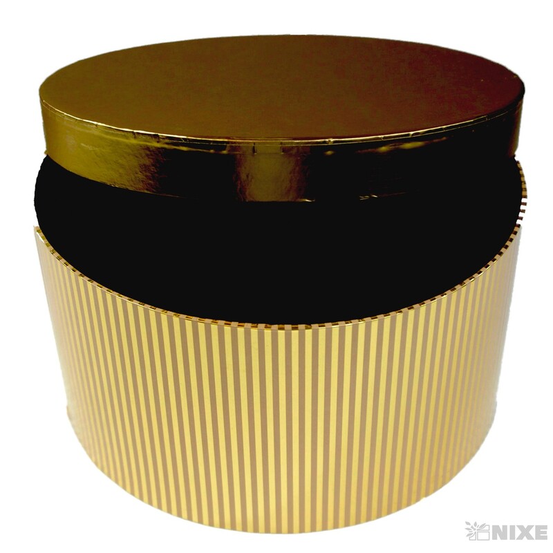 KRABICE OVÁL 3ks 24x21x15cm 22x20x13 20x18x12*ZLATÁ