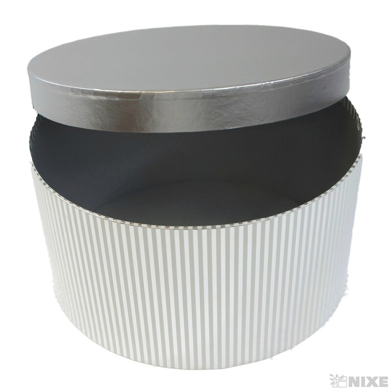 KRABICE OVÁL 3ks 24x21x15cm 22x20x13 20x18x12*STŘÍBRNÁ