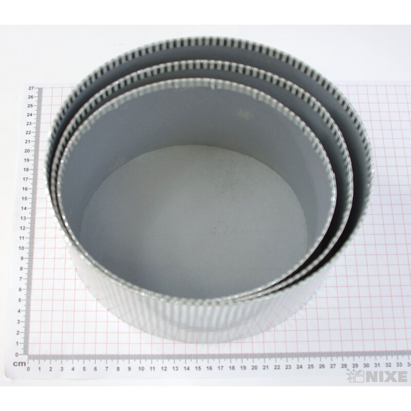 KRABICE OVÁL 3ks 24x21x15cm 22x20x13 20x18x12*STŘÍBRNÁ