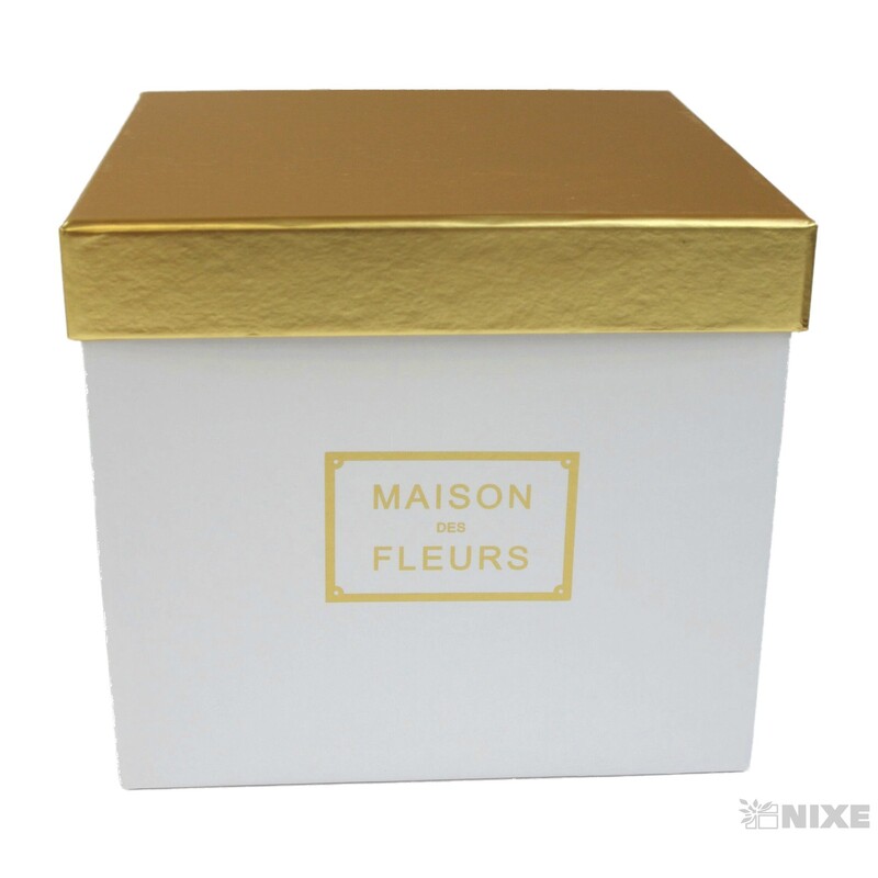 KRABICE 22x19x22cm 19x17x19 16x15x16*BÍLÁ+ZLATÁ