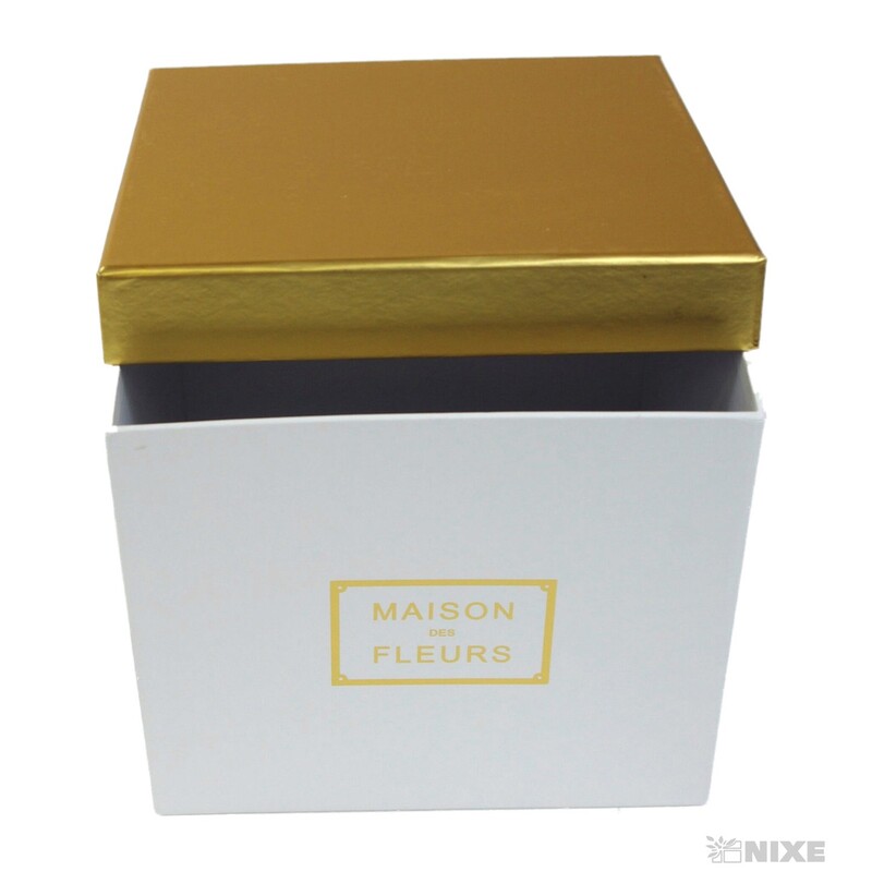 KRABICE 22x19x22cm 19x17x19 16x15x16*BÍLÁ+ZLATÁ