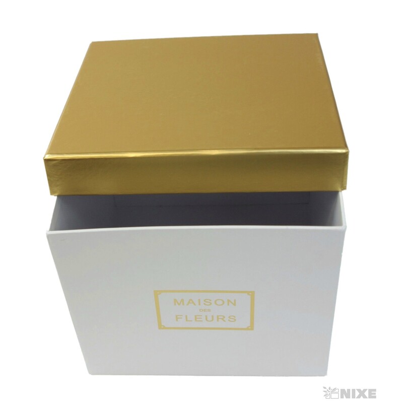 KRABICE 22x19x22cm 19x17x19 16x15x16*BÍLÁ+ZLATÁ