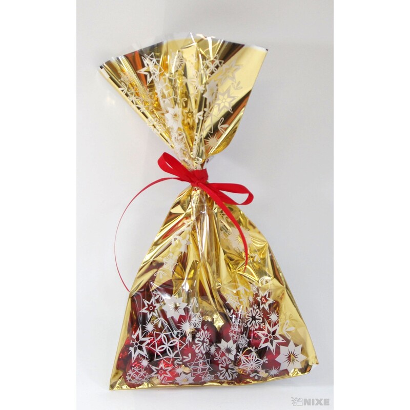 20x35cm LED. HVĚZDA B SÁČEK*ZLATÁ