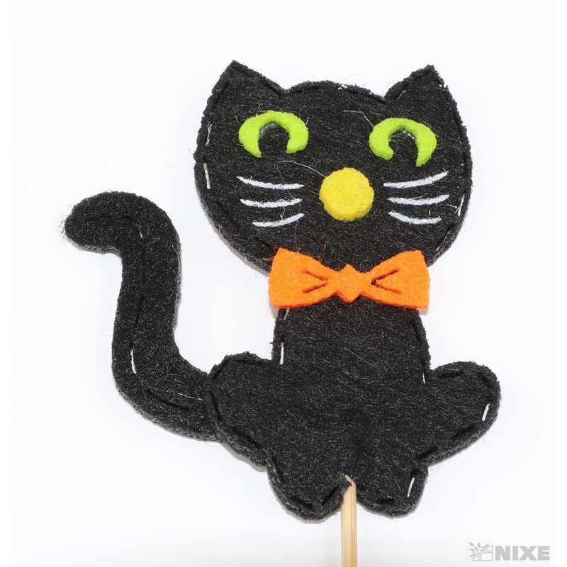 ZÁPICH FILC KOČKA 7x31cm 10ks*ČERNÁ