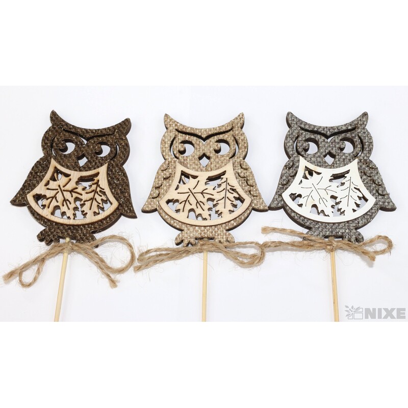 ZÁPICH SOVA 7x27cm 6ks*PŘÍRODNÍ