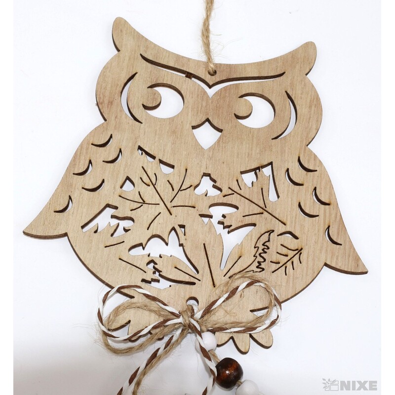 ZÁVĚS SOVA 14x43cm*PŘÍRODNÍ