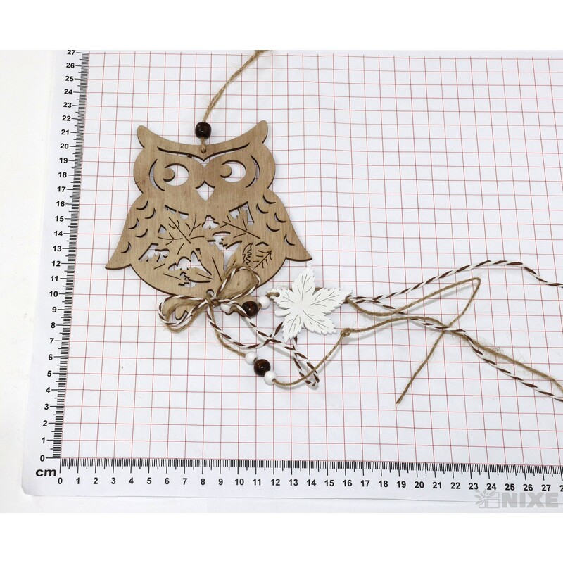 ZÁVĚS SOVA 14x43cm*PŘÍRODNÍ