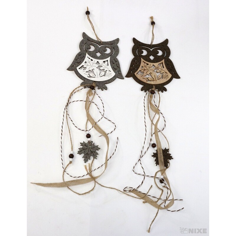 ZÁVĚS SOVA 13x43cm*PŘÍRODNÍ