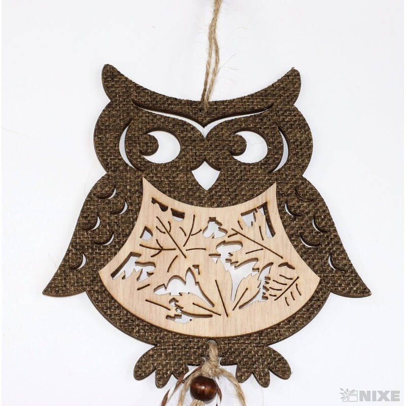 ZÁVĚS SOVA 13x43cm*PŘÍRODNÍ