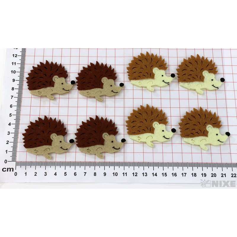 JEŽEK NALEPOVACÍ FILC 4,5cm 4ks*MIX BAREV