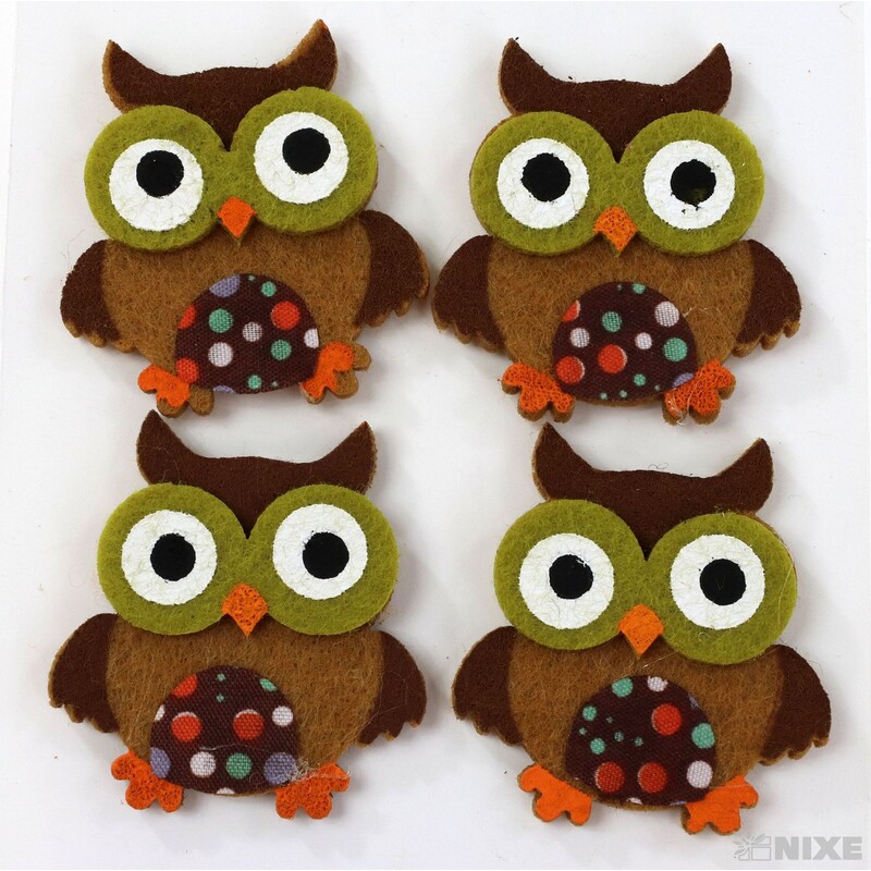 SOVA NALEPOVACÍ FILC 4,5cm 4ks*MIX BAREV