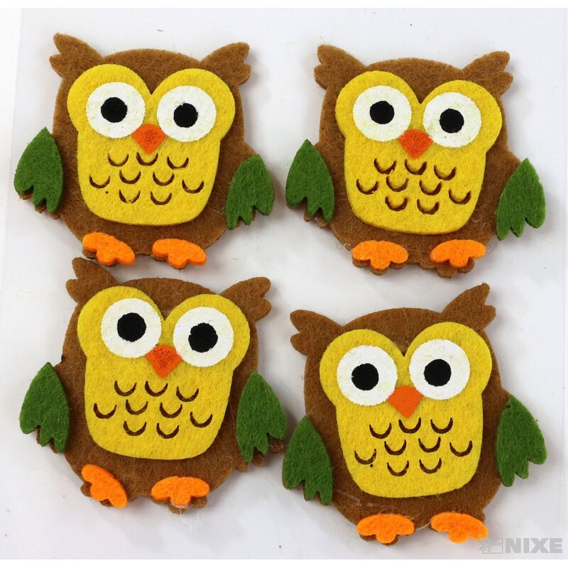 SOVA NALEPOVACÍ FILC 4,5cm 4ks*MIX BAREV