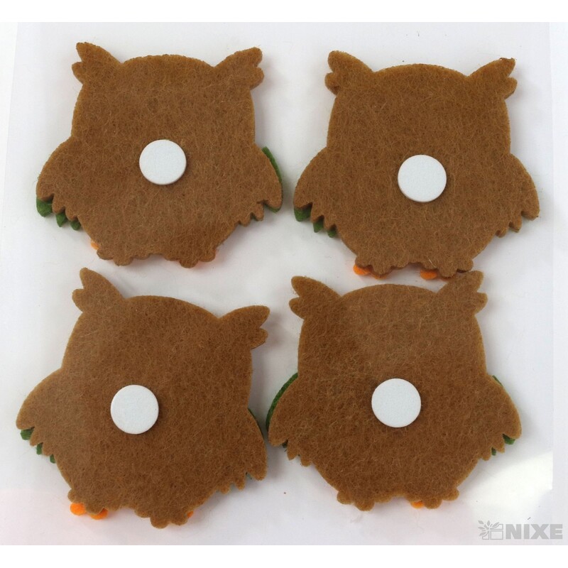 SOVA NALEPOVACÍ FILC 4,5cm 4ks*MIX BAREV