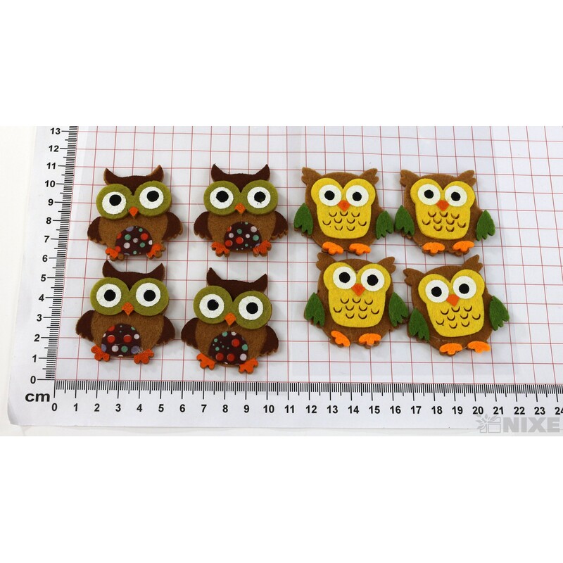 SOVA NALEPOVACÍ FILC 4,5cm 4ks*MIX BAREV