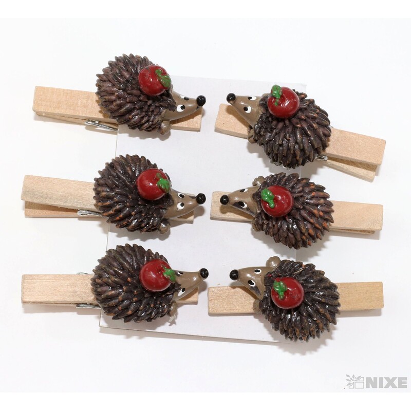 JEŽEK NA KOLÍČKU 3x4,5cm 6ks*