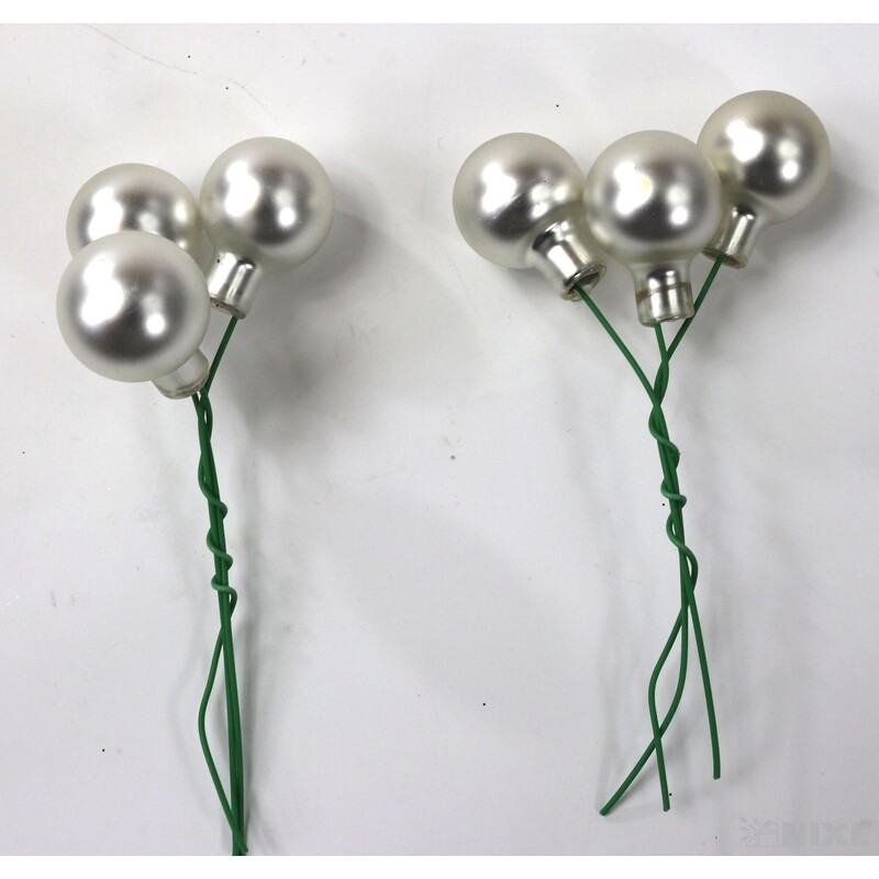 KOULE NA DR. 2x10,5cm 144ks MAT*STŘÍBRNÁ