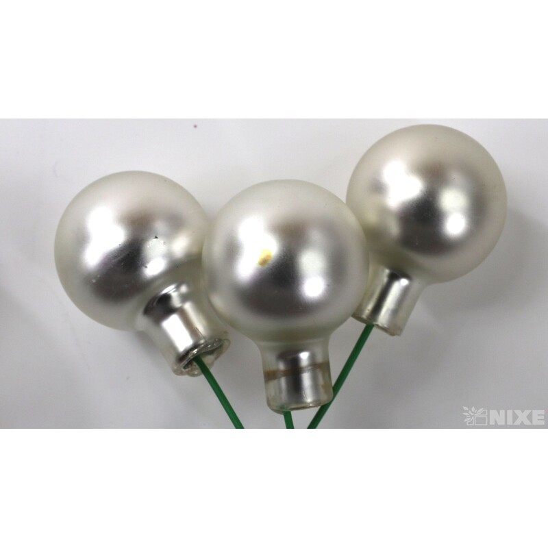 KOULE NA DR. 2x10,5cm 144ks MAT*STŘÍBRNÁ