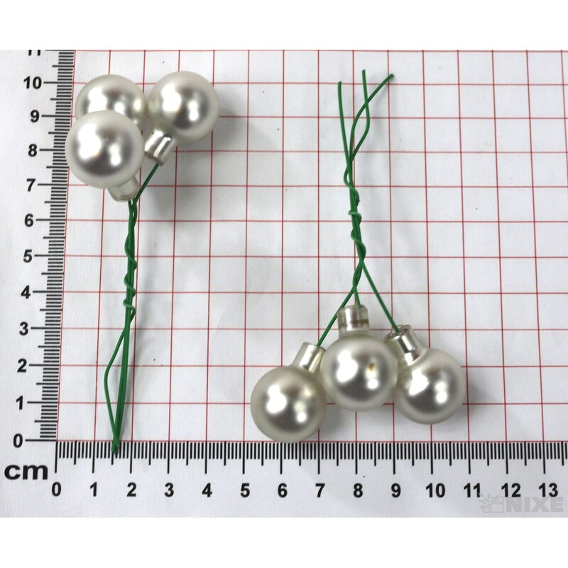 KOULE NA DR. 2x10,5cm 144ks MAT*STŘÍBRNÁ