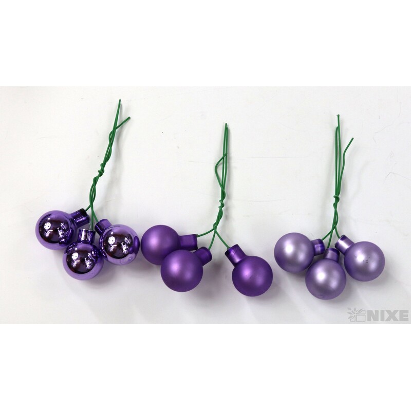 KOULE NA DR. 2x10,5cm 144ks MIX*FIALOVÁ