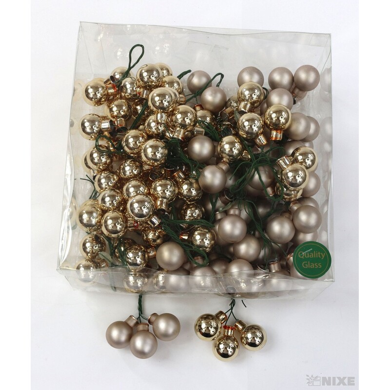 KOULE NA DR. 2x10,5cm 144ks MIX*ZLATÁ