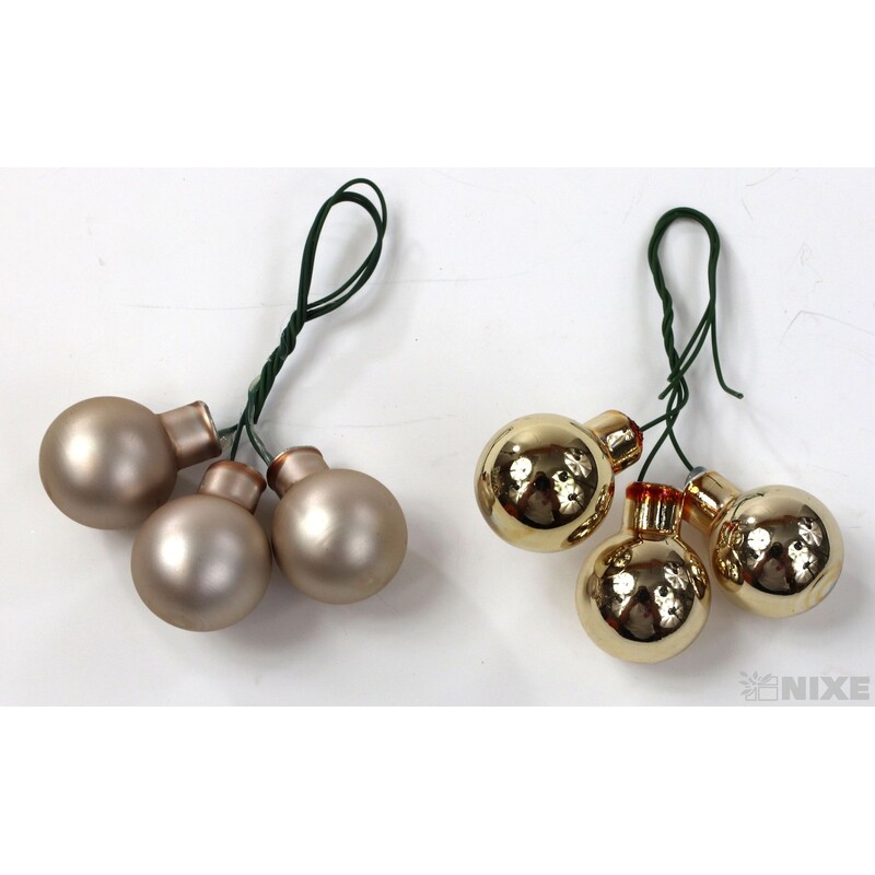 KOULE NA DR. 2x10,5cm 144ks MIX*ZLATÁ