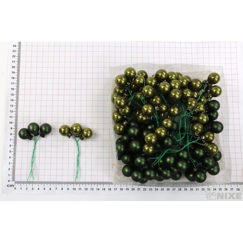 KOULE NA DR. 2x10,5cm 144ks MIX*ZELENÁ TM.